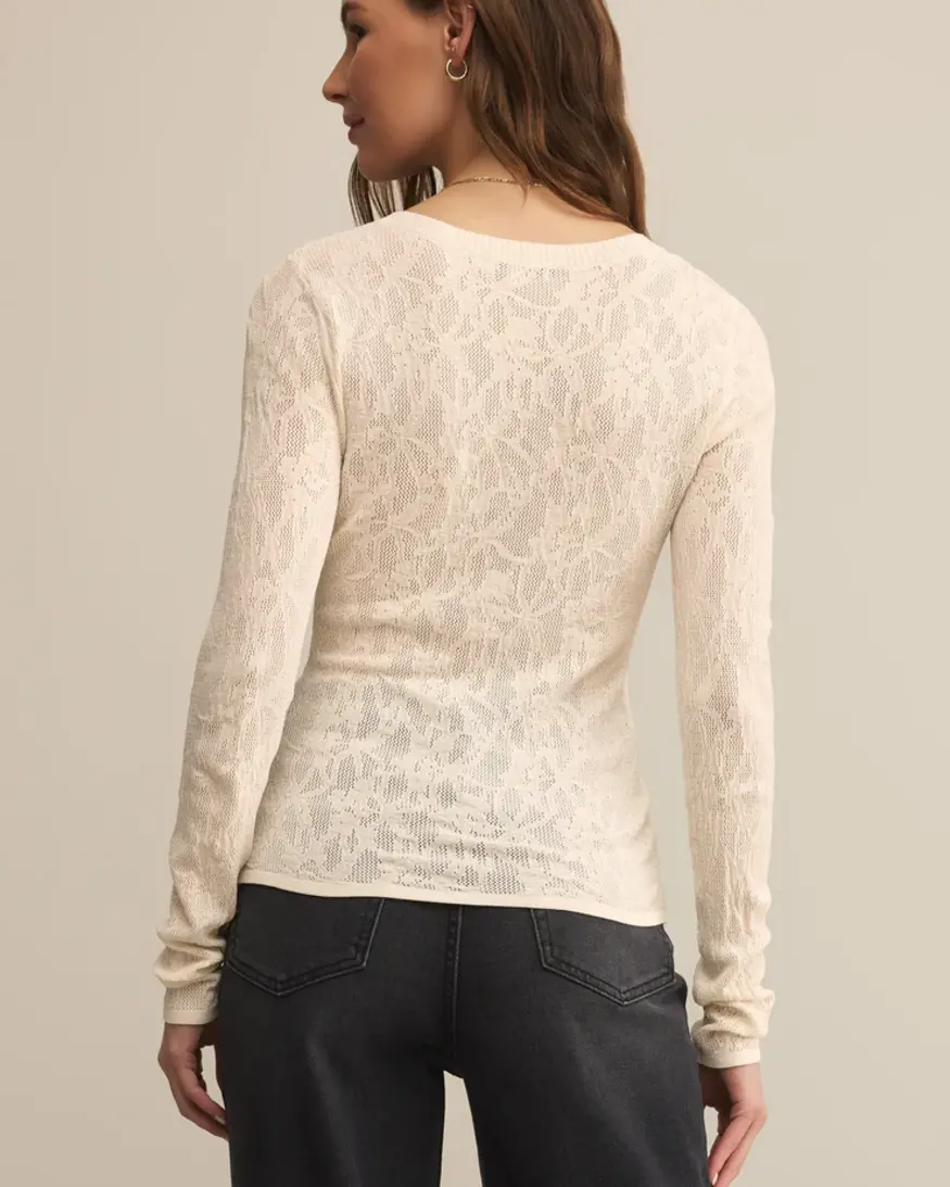 Z-Supply Tibi Scoop Mesh Sweater