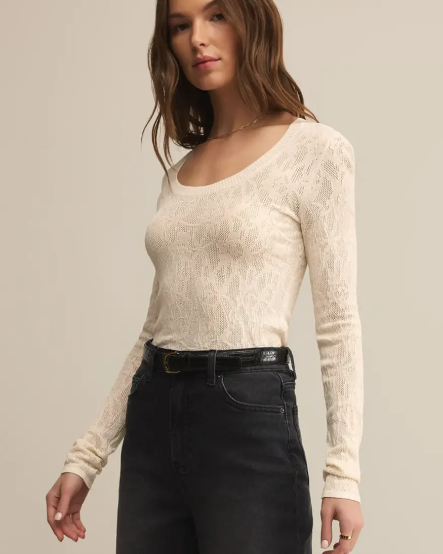 Z-Supply Tibi Scoop Mesh Sweater
