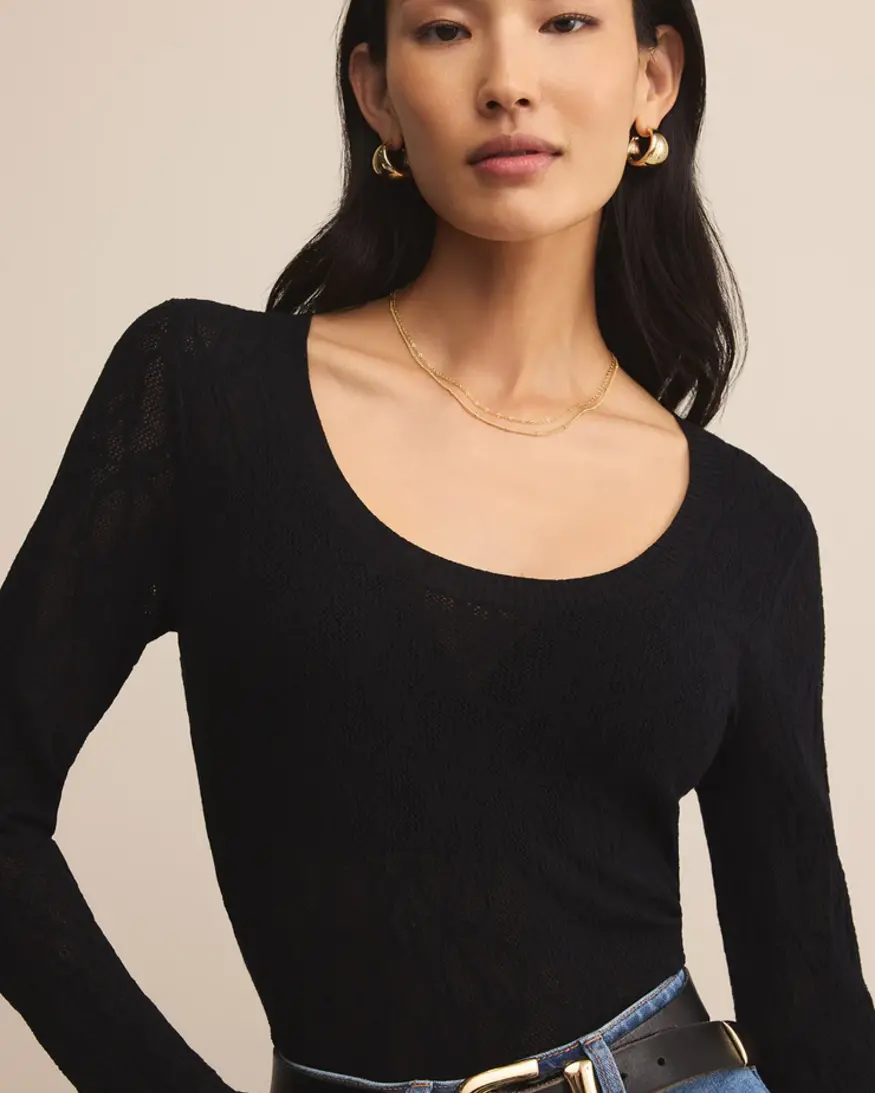 Z-Supply Tibi Scoop Mesh Sweater