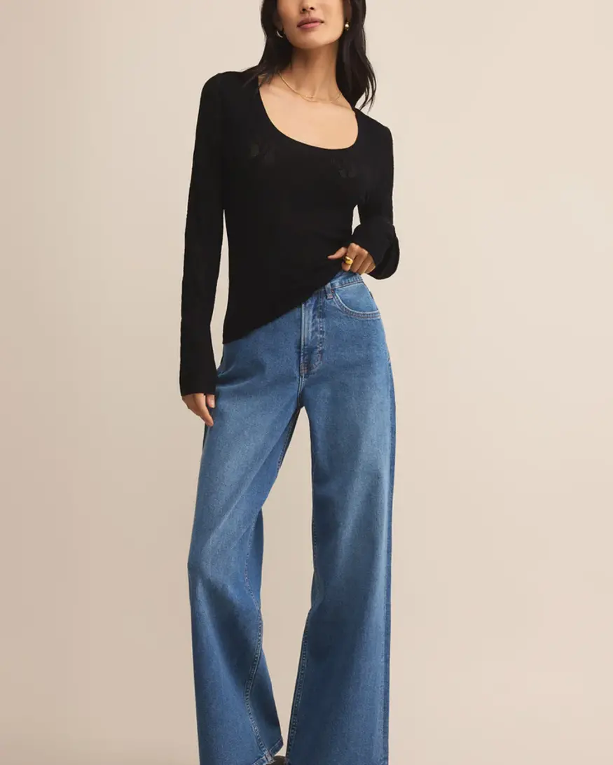 Z-Supply Tibi Scoop Mesh Sweater