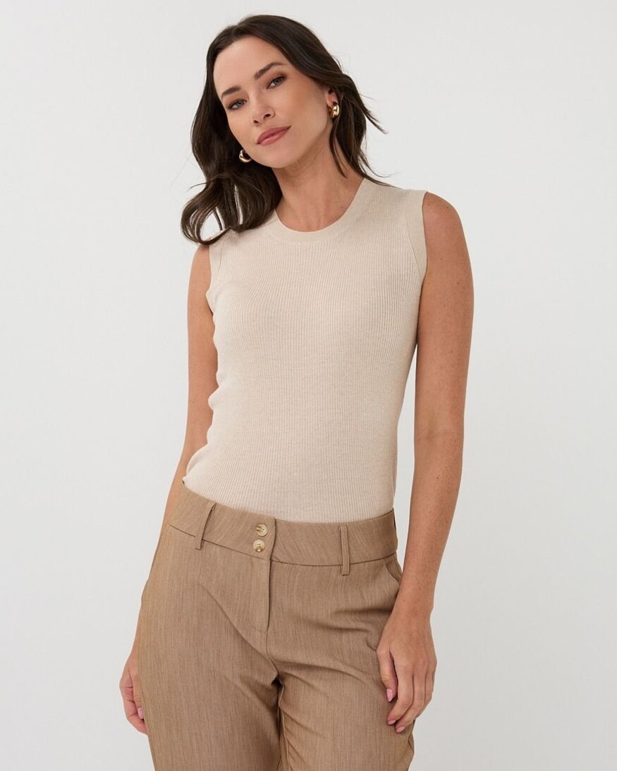 Esqualo Wrylie Sleevless Rib Sweater