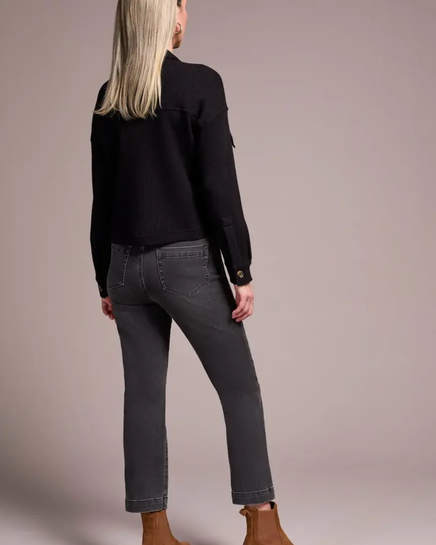 Tribal Serena Crop Knit Shirt