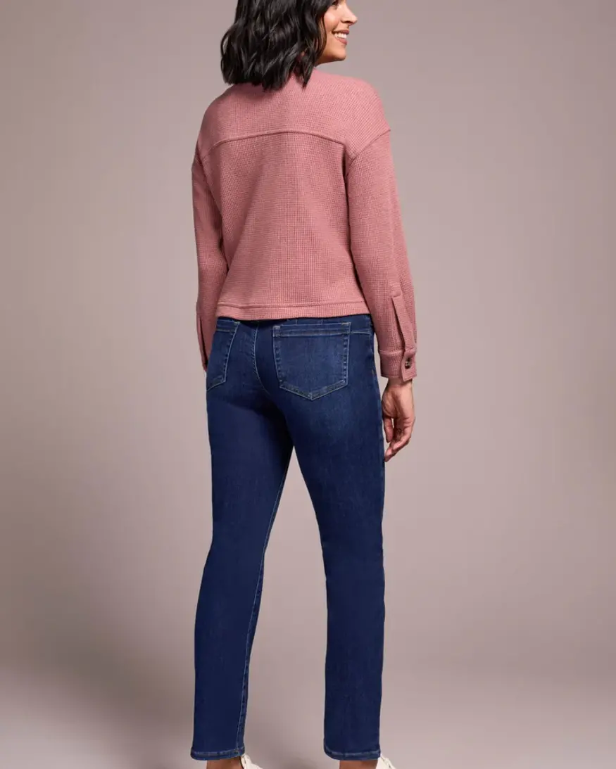 Tribal Serena Crop Knit Shirt