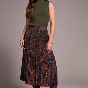 Tribal Serenity Plisse Skirt