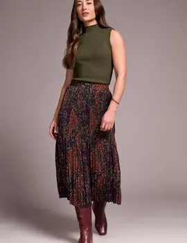 Tribal Serenity Plisse Skirt