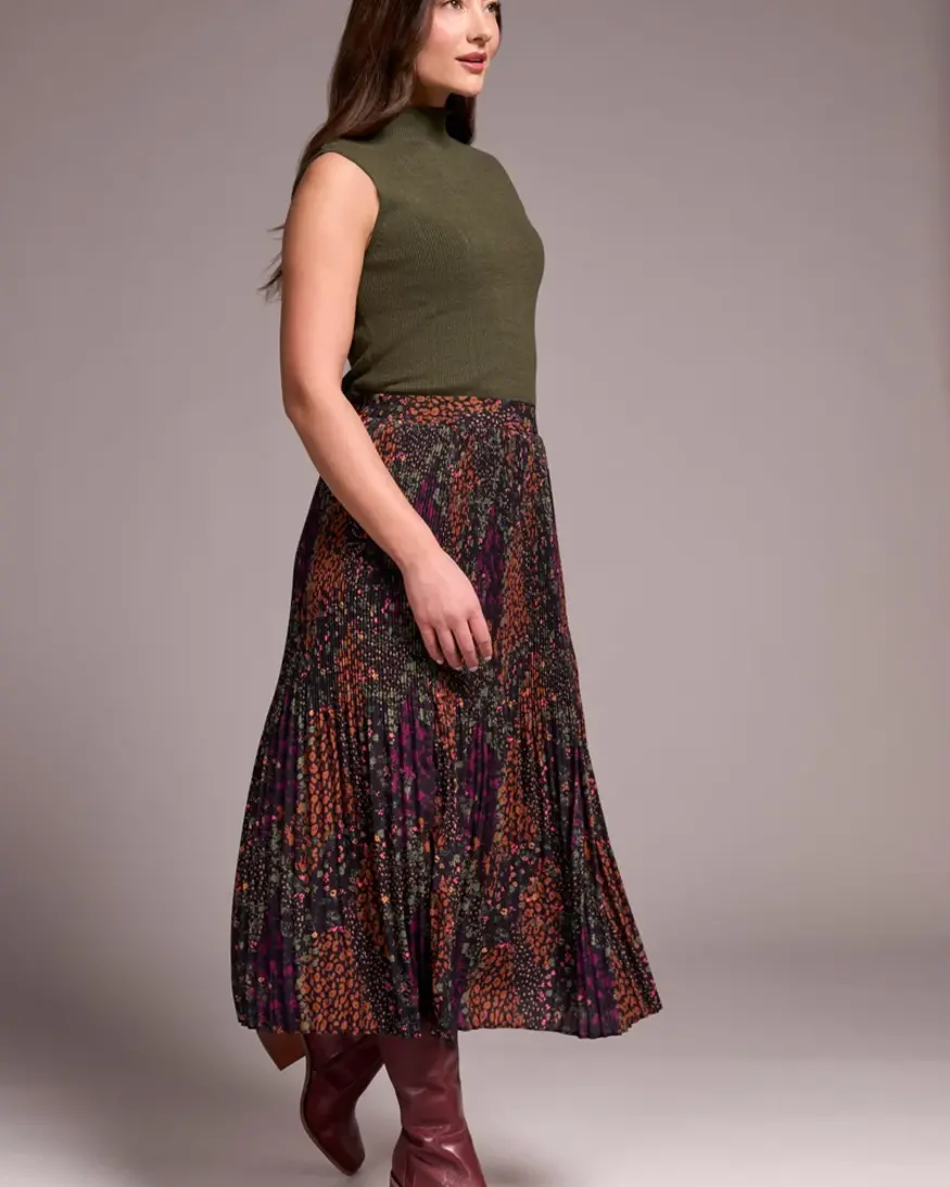 Tribal Serenity Plisse Skirt