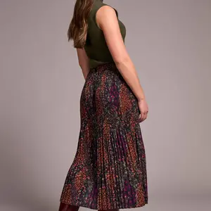 Tribal Serenity Plisse Skirt