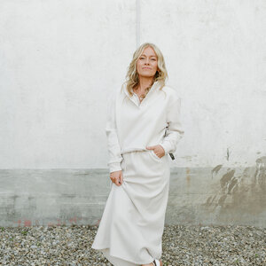 Cest Moi Cotton Fleece High Neck Pullover