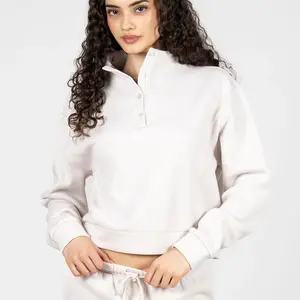 Cest Moi Cotton Fleece High Neck Pullover