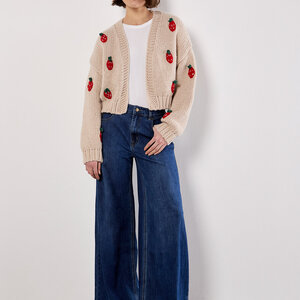 Apricot Strawberry Open Cardi Apricot Strawberry Open Cardi