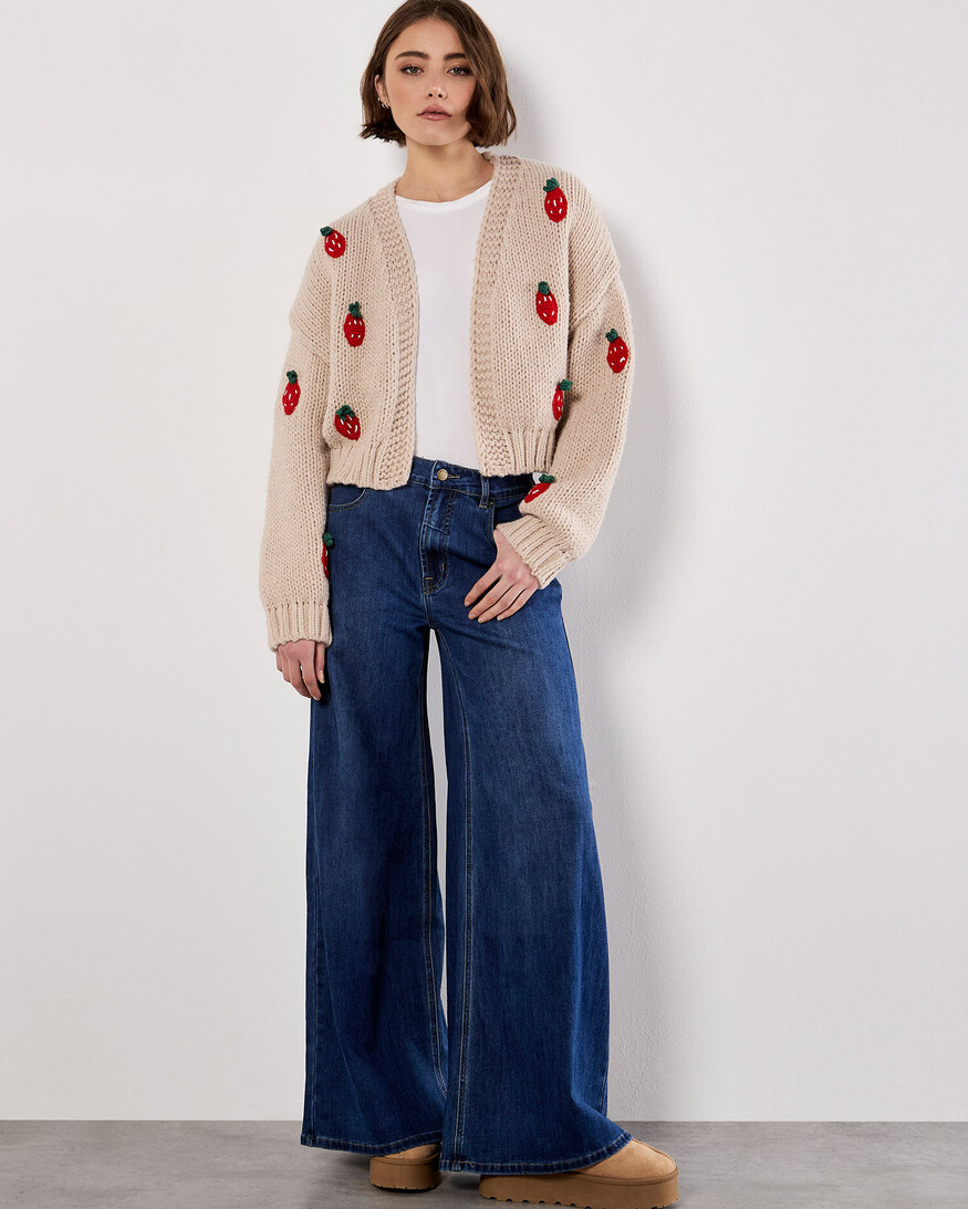 Apricot Strawberry Open Cardi