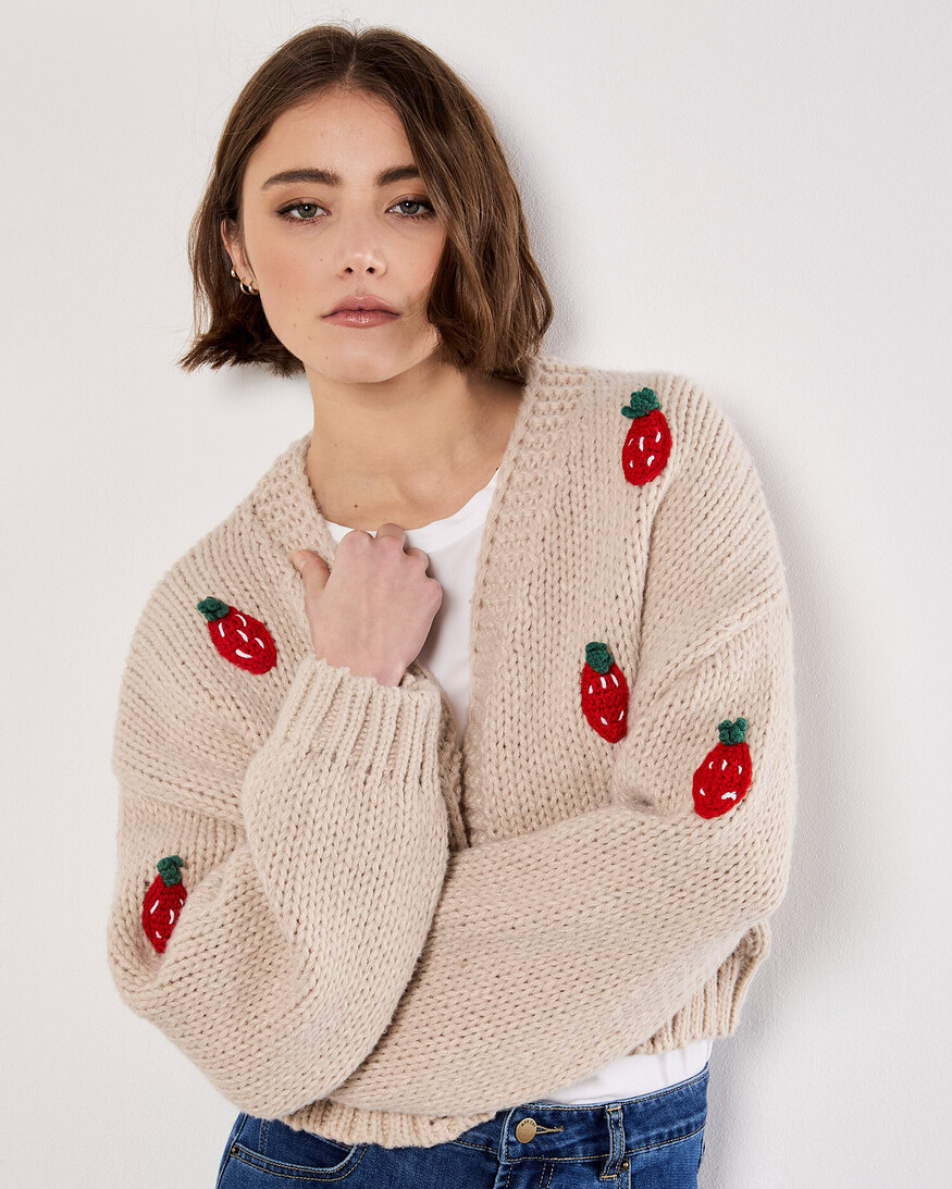 Apricot Strawberry Open Cardi