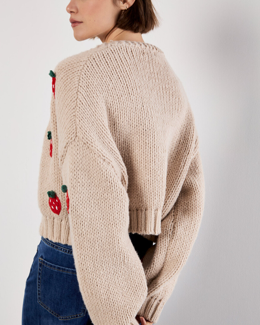 Apricot Strawberry Open Cardi