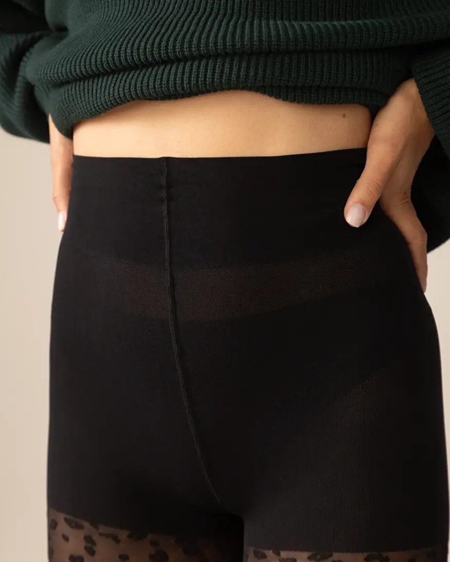 From Rachel Mini Leopard Smoothing Tights