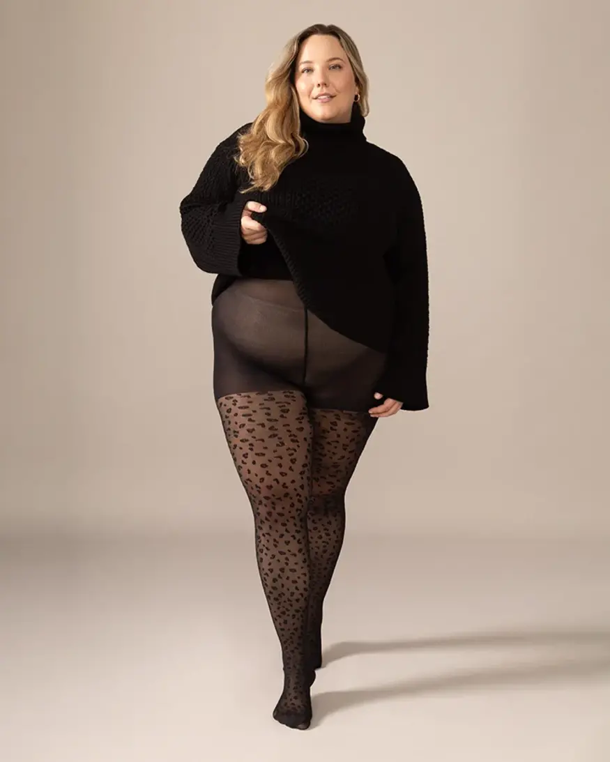 From Rachel Mini Leopard Smoothing Tights