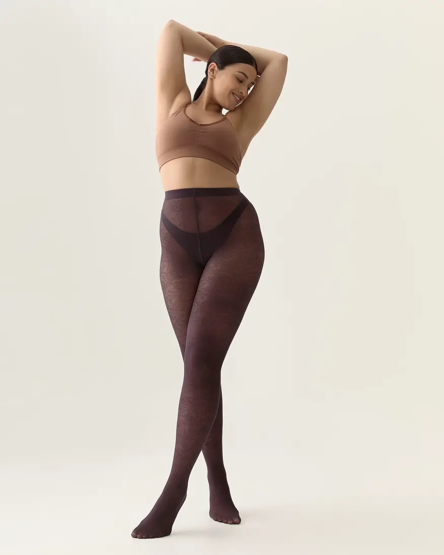 Paisley Pattern Tights