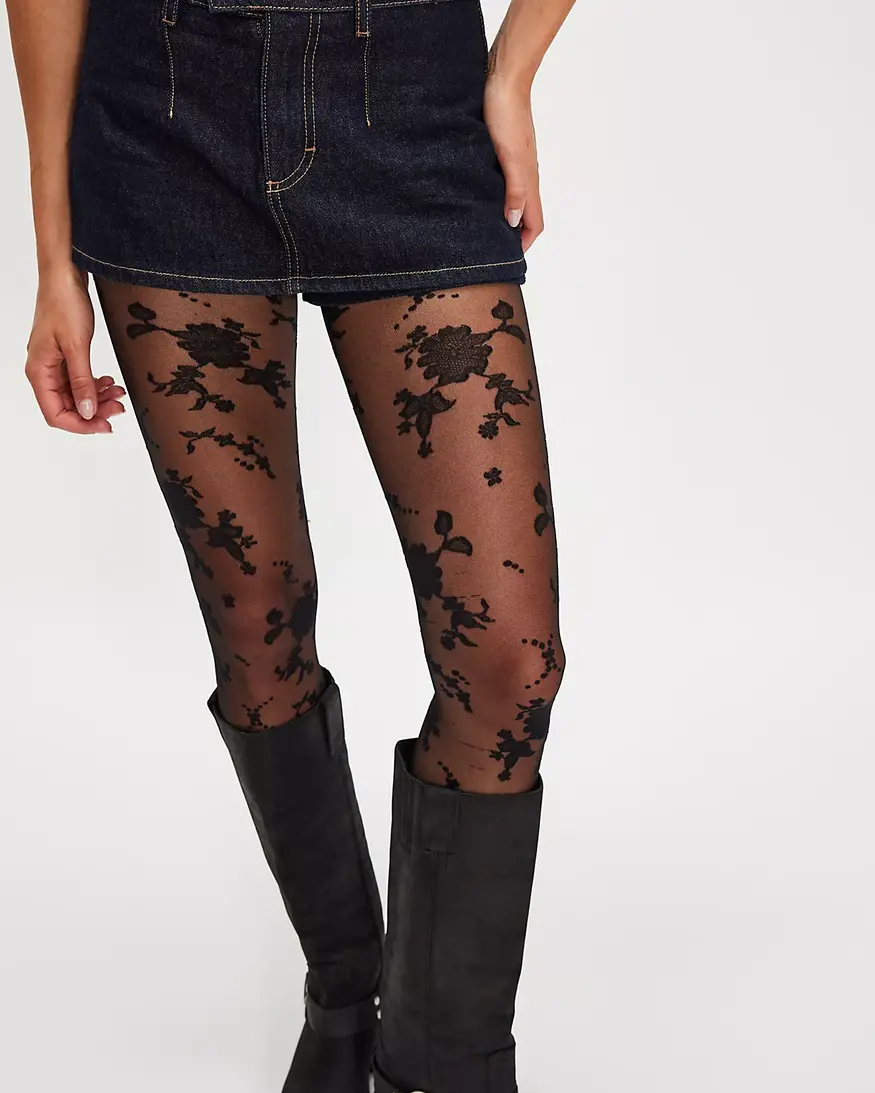 Free People Flocked Floral Tight