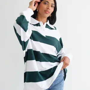 Brunette The Label Stripe Rugby Polo Brunette The Label Stripe Rugby Polo