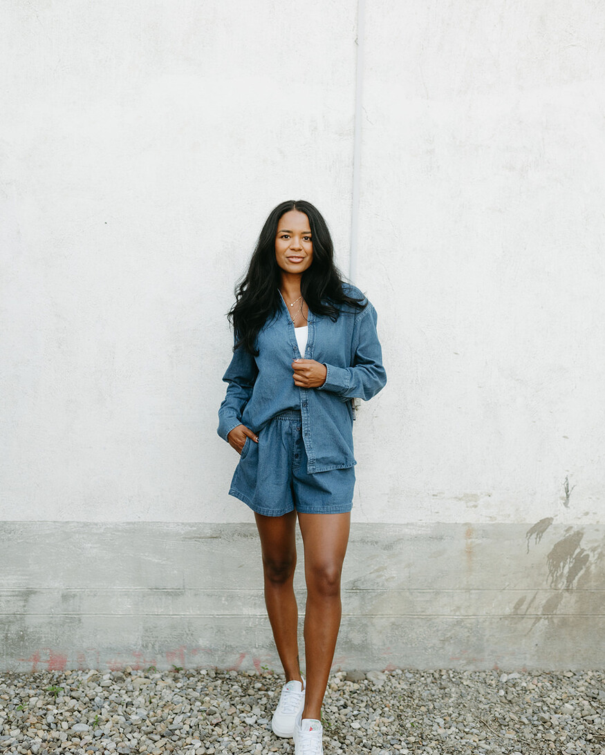 Brunette The Label Dark Denim Boxer Short