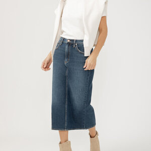 Silver Jeans - For Us Midi Denim Skirt Silver Jeans - For Us Midi Denim Skirt