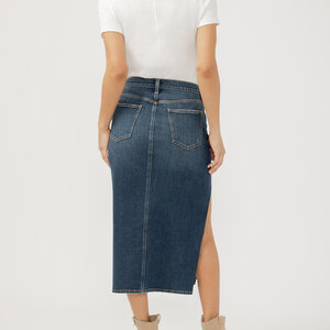 Silver Jeans - For Us Midi Denim Skirt Silver Jeans - For Us Midi Denim Skirt