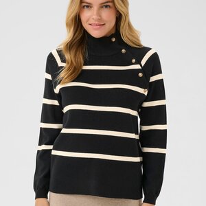 Cream Dela Button Pullover Cream Dela Button Pullover