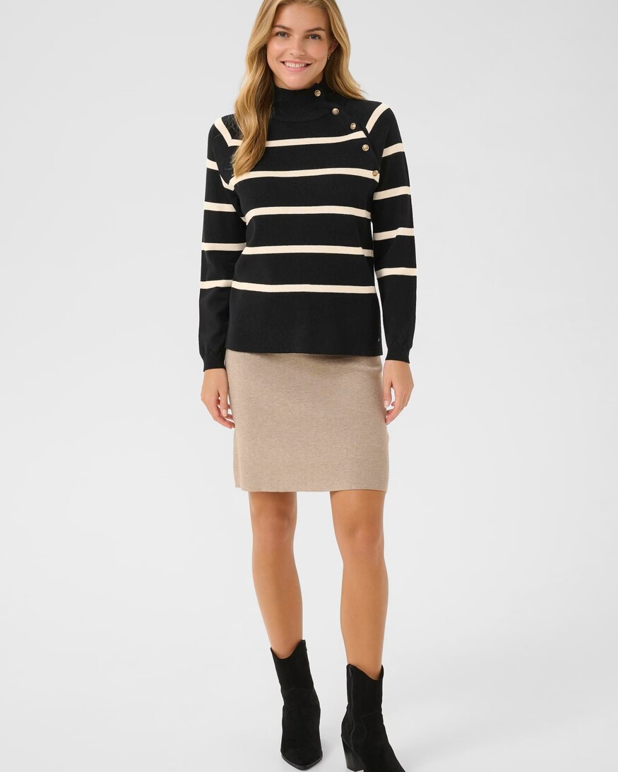 Cream Dela Button Pullover