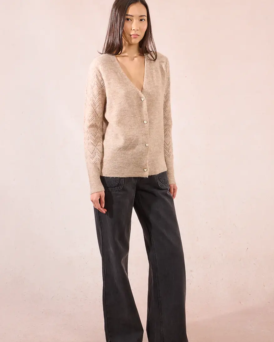 Molly Bracken Ushna Heart Button Cardi