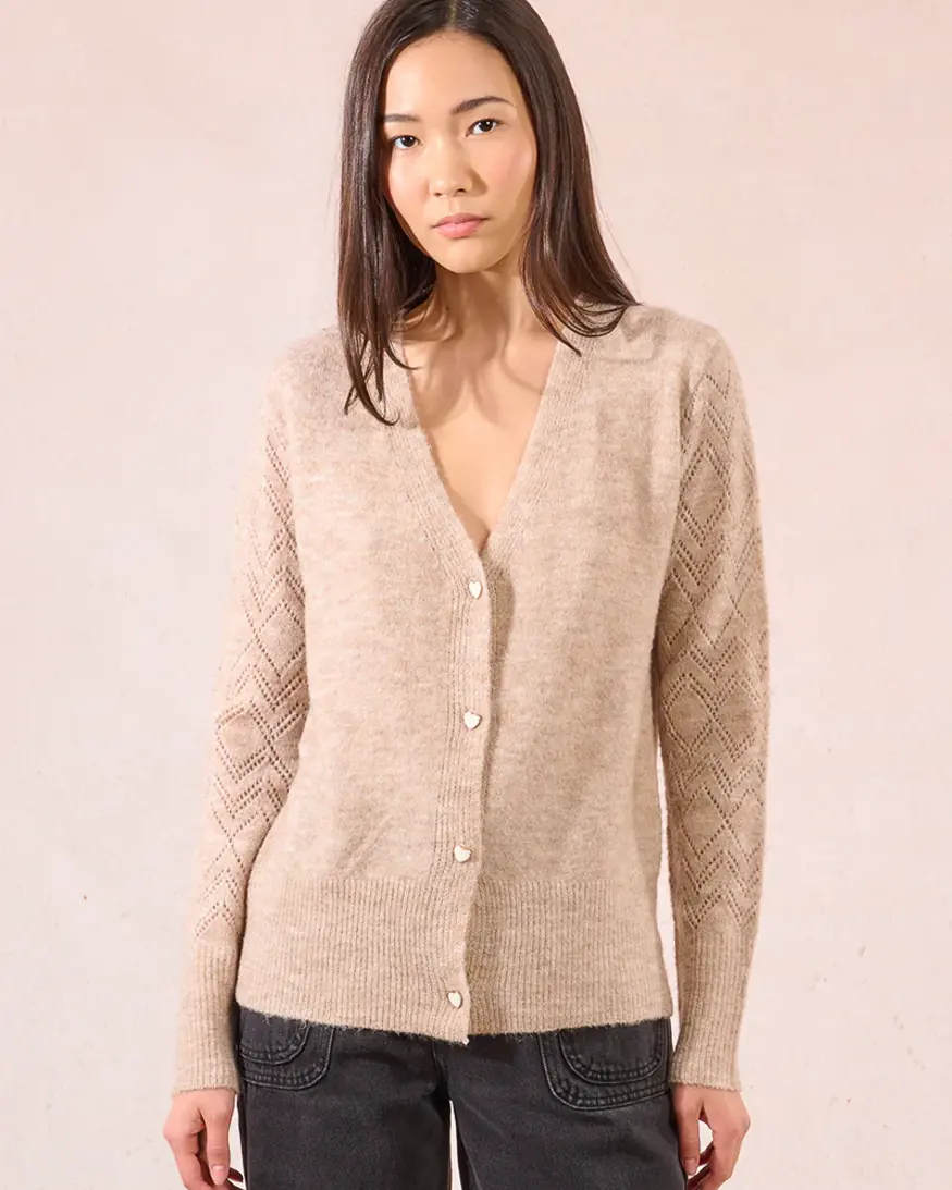 Molly Bracken Ushna Heart Button Cardi