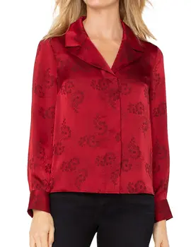 Liverpool Krissy LS Woven Top