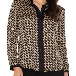 Liverpool Kirin Button Front Top Liverpool Kirin Button Front Top