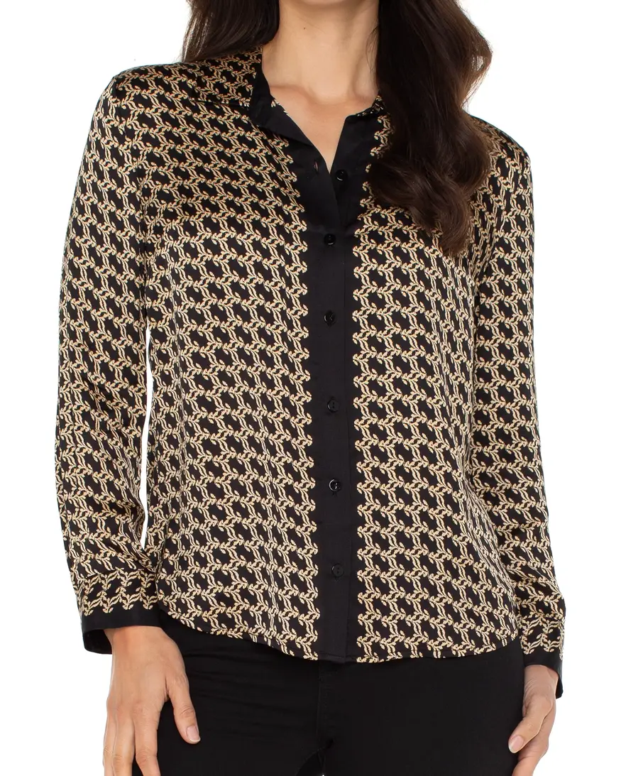 Liverpool Kirin Button Front Top