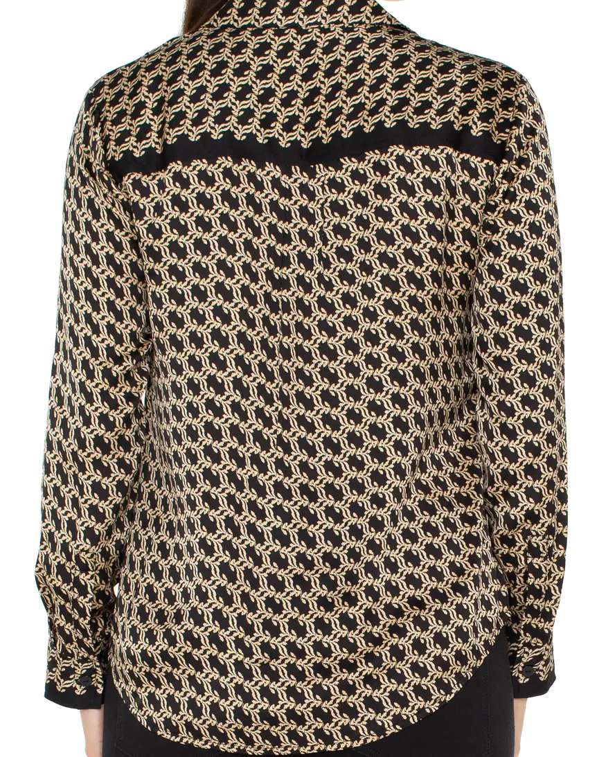 Liverpool Kirin Button Front Top