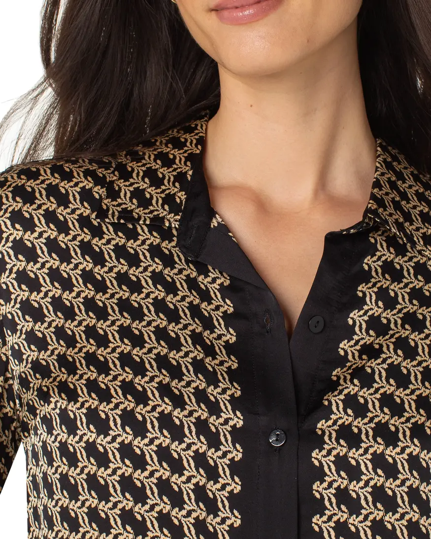 Liverpool Kirin Button Front Top