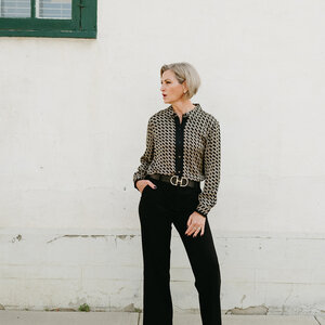 Liverpool Kirin Button Front Top Liverpool Kirin Button Front Top