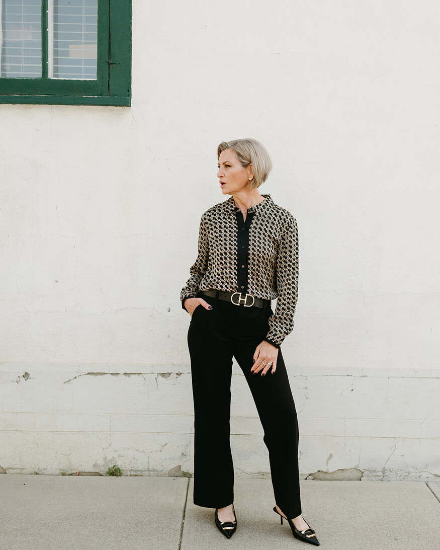 Liverpool Kirin Button Front Top