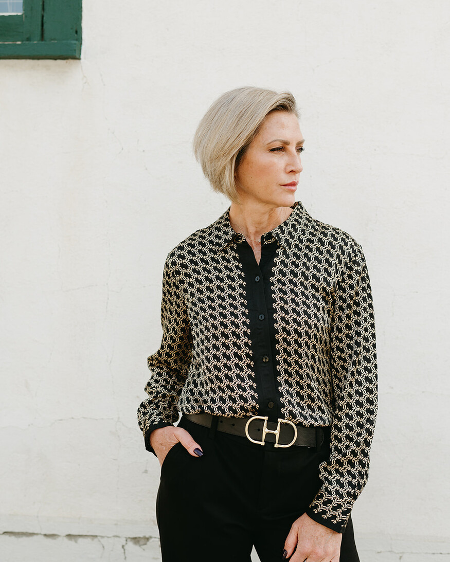 Liverpool Kirin Button Front Top