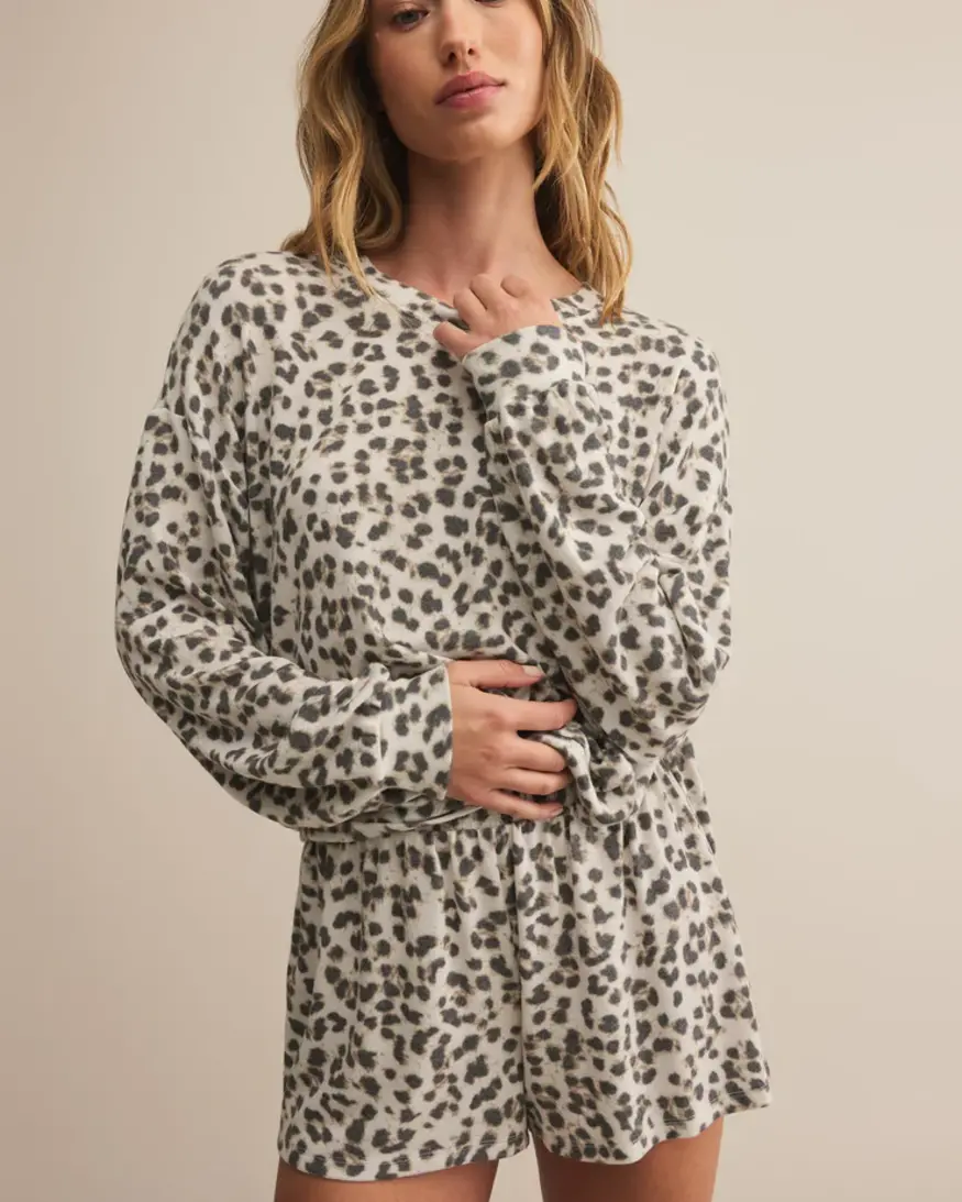 Z-Supply Luxe Leopard LS Top