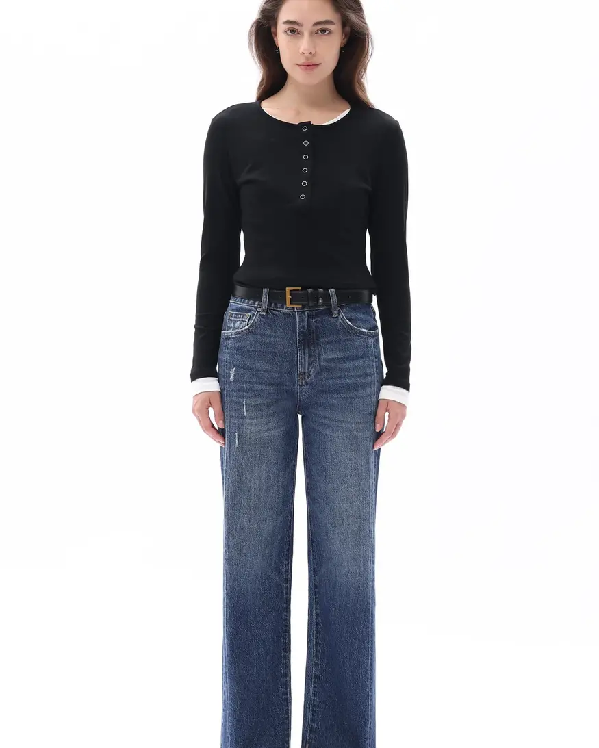 Bayeas HR Relaxed Fit Straight Leg