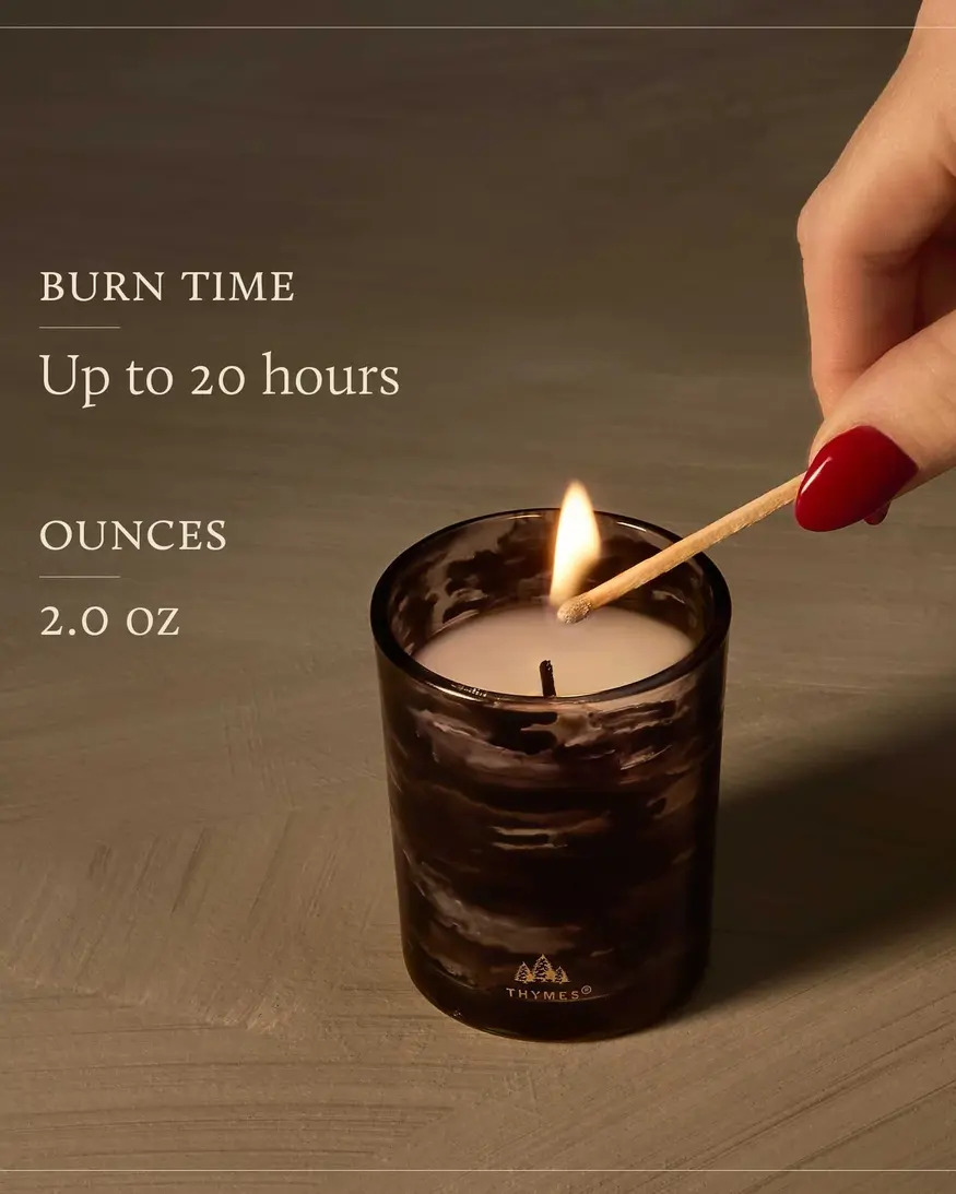 Thymes Noir Woods Box Candle 2oz