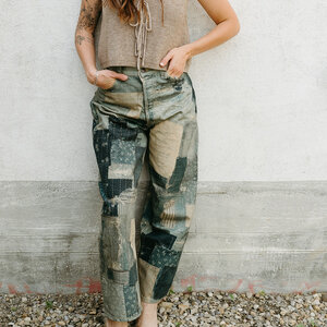 Apricot Tie Front Waffle Vest