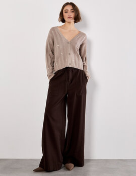 Apricot Embroidered Hearts Cardi