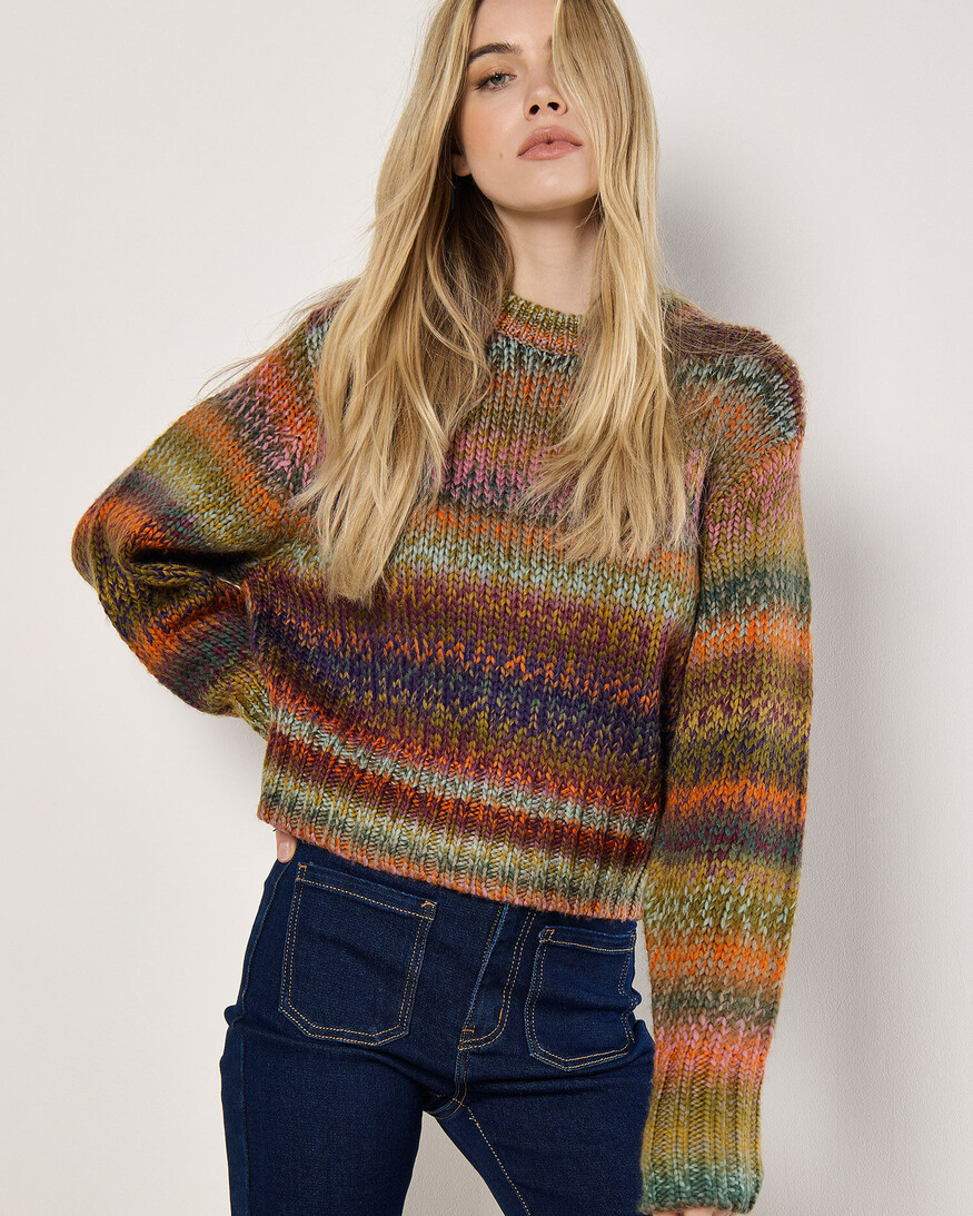 Apricot Chunky Knit Multi Color