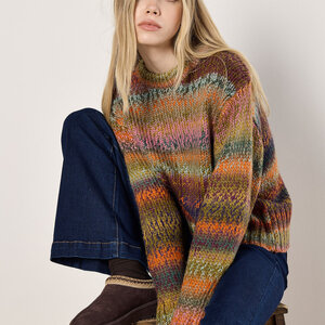 Apricot Chunky Knit Multi Color