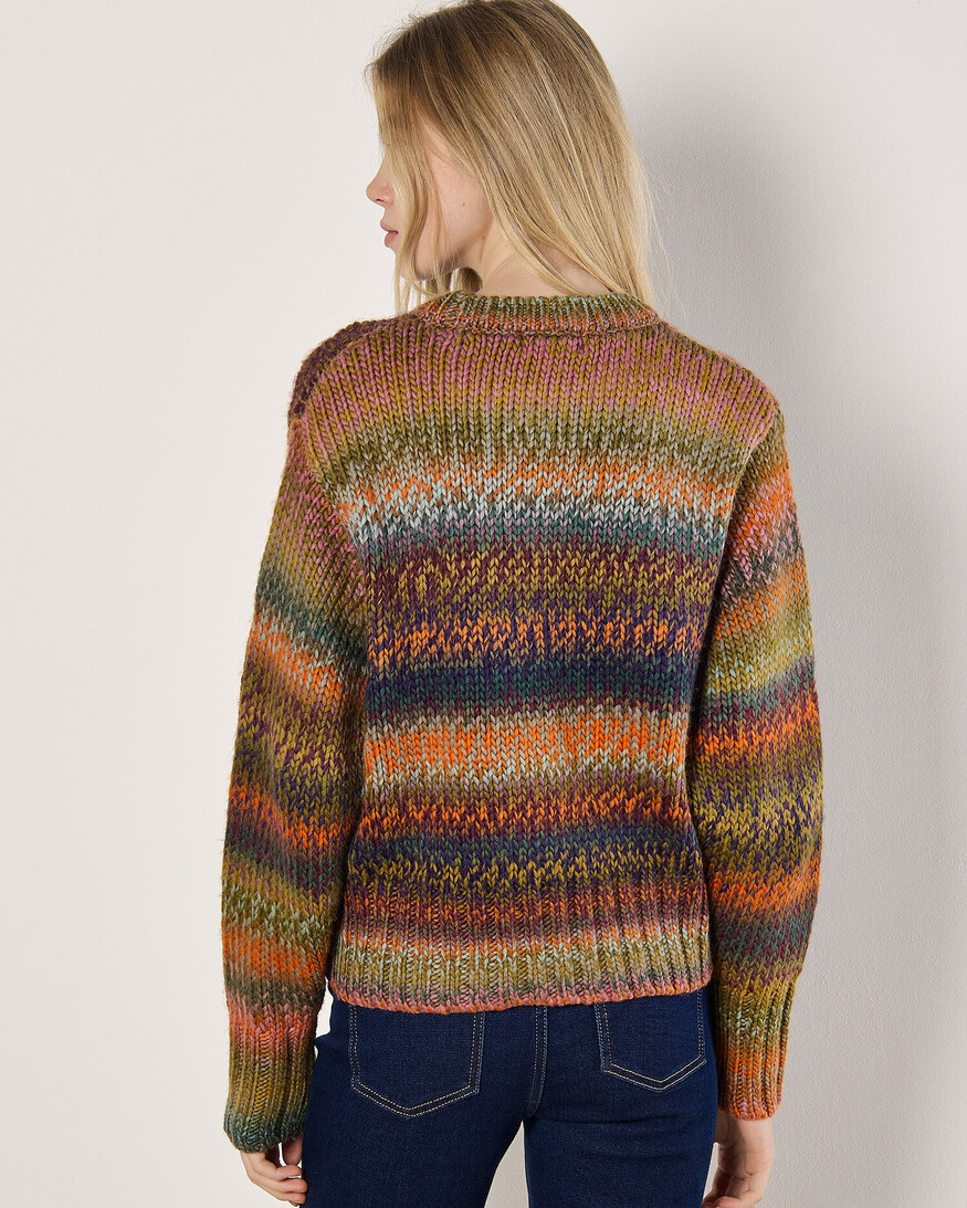 Apricot Chunky Knit Multi Color