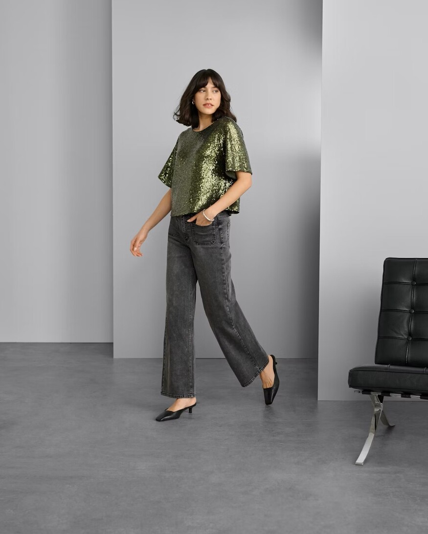 Kaffe Miranda Sequin Top