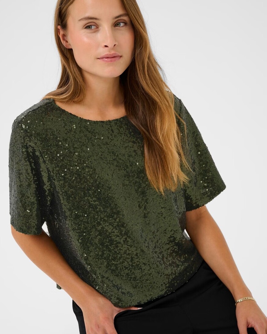 Kaffe Miranda Sequin Top
