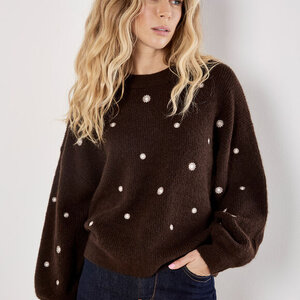 Apricot Daisy Embroidered Jumper Apricot Daisy Embroidered Jumper