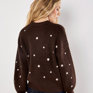 Apricot Daisy Embroidered Jumper Apricot Daisy Embroidered Jumper