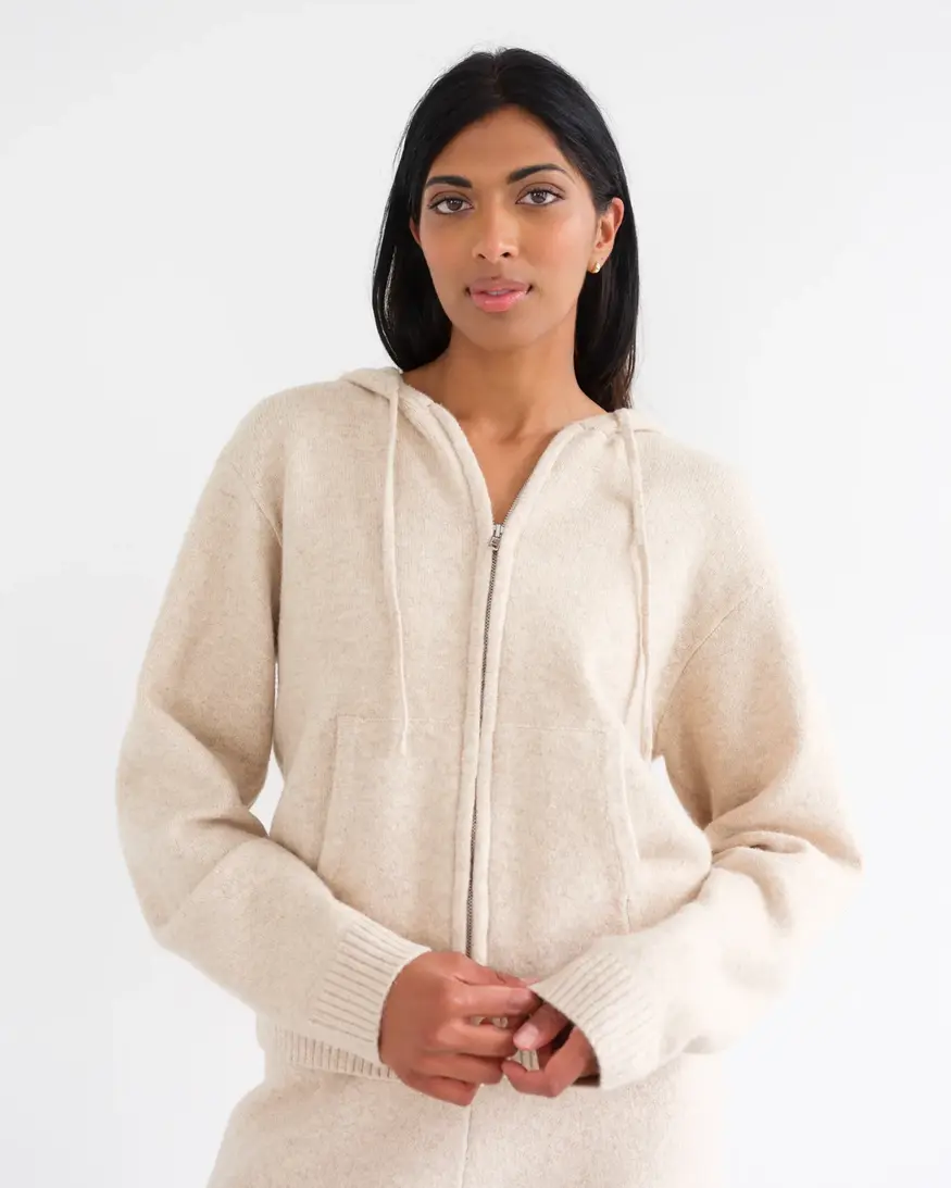 Brunette The Label Full Zip Knit Sweater